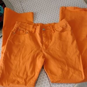 Versace Jeans Collection Bold Orange Straight Leg Pants